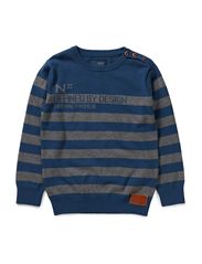 name it RASMUS KIDS LS KNIT 112 - INK BLUE
