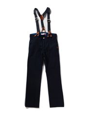 name it GORM KIDS REG TWILL PANT W BRACES 212 - NAVY