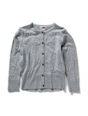 name it GURLI KIDS LS KNIT CARDIGAN 212 - GREY MELANGE