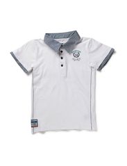 name it HALL KIDS SS POLO 312 - WHITE