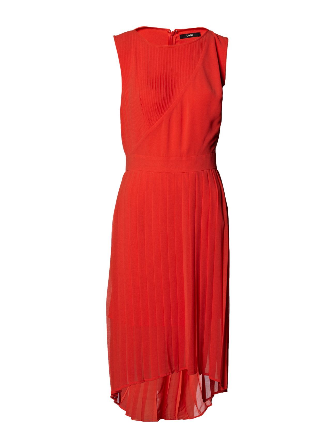 Oasis Pleat Dip Hem Midi Dress