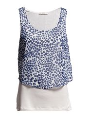 Oasis Oasis Leaf Print Double Layer Top