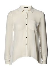 Oasis Oasis Dippy Hem Chiffon Blouse - Off White