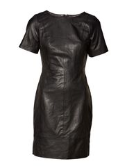 Oasis Oasis Three Quater Slv Leather Dress