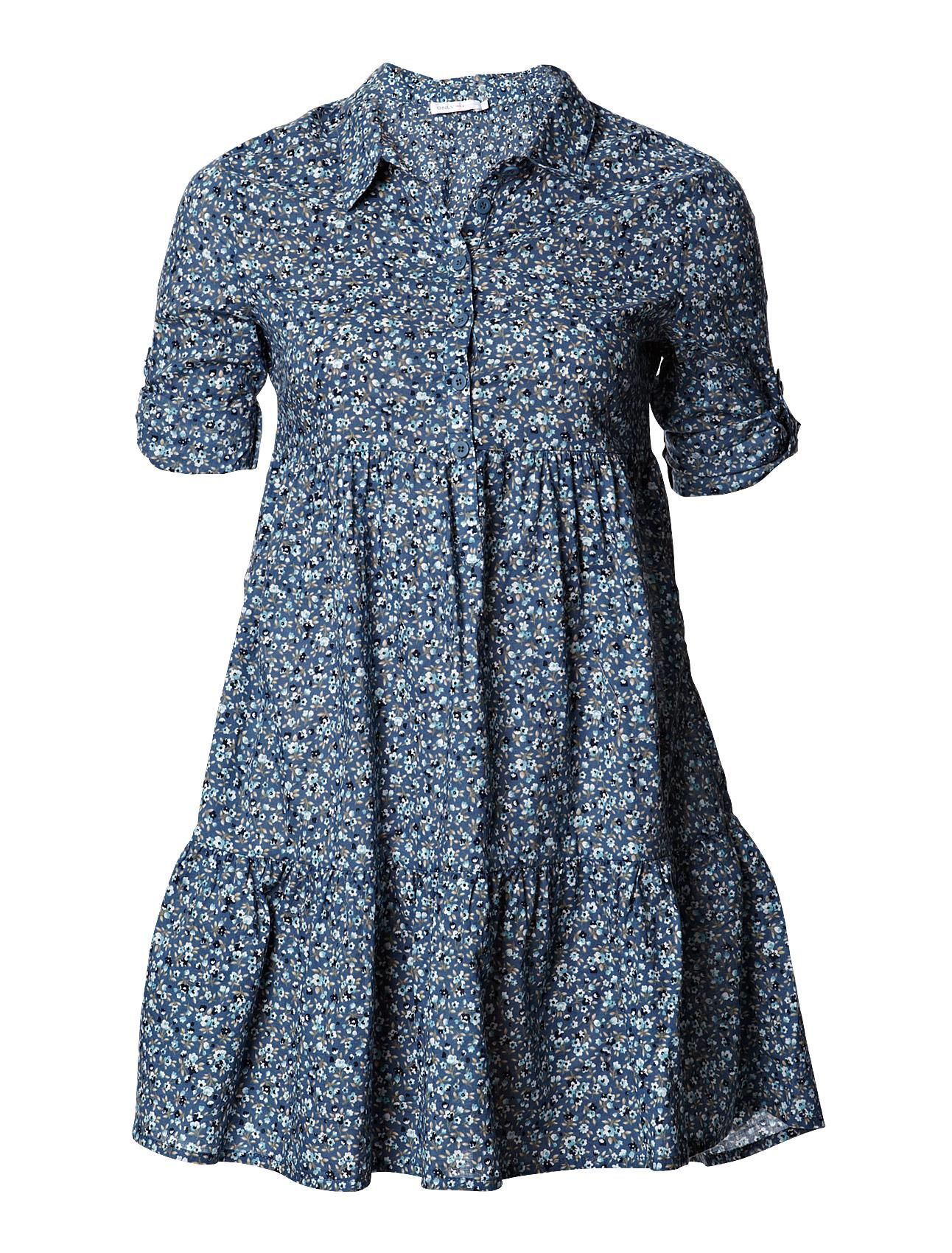 ONLY dear flower shirt dress