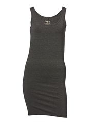 ONLY live love x-long tank top rpt - DARK GREY MELANGE