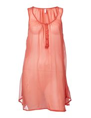 ONLY Ibi sl chiffon top - SPICED CORAL