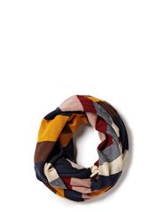 ONLY SILVY STRIPE KNIT TUBE SCARF - MOOD INDIGO