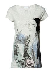 ONLY GIRLY POWER LOLA/NINA SS TOP BOX - OATMEAL MELANGE