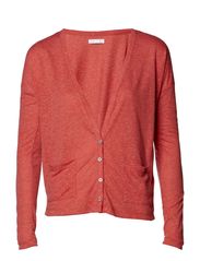 ONLY FULL LS SHORT CARDIGAN - MARS RED