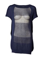 ONLY MIXED FABRIC VOLUME KNIT - MEDIEVAL BLUE