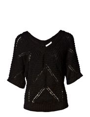 ONLY COTTON AJOUR 2/4 KNIT TOP