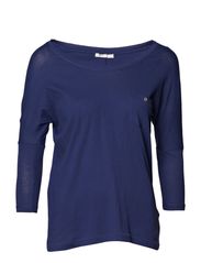 ONLY FUNKY ORGANIC 3/4 TOP - TWILIGHT BLUE