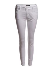 ONLY NYNNE LOW SLIM COLOUR 7/8 PANT - WHITE