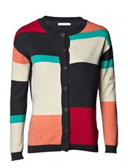 ONLY GRACE LS COLOUR BLOCK LONG KNIT CARDIGAN