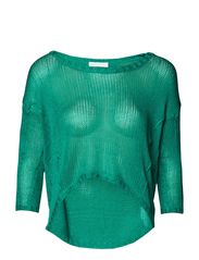 ONLY OLIVIA O-NECK L/S KNIT TOP - LAPIS