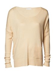 ONLY SAMMI L/S BOXY KNIT TOP - WHITE SWAN