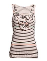 ONLY ISA FRILL TOP - SILVER PEONY