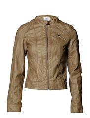 ONLY CORRIE PU JACKET - SILVER MINK