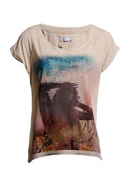 ONLY ARIANA GIRL SS O-NECK LONG TOP - WHITE SWAN
