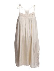 ONLY KAMI PARTY LACE INSERT STRAP DRESS - WHITE SWAN