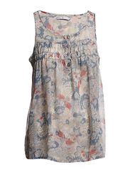ONLY SHIGA SL BUTTON TOP AOP - CLOUD DANCER