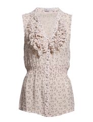 ONLY MITTA PARTY SL SHIRT AOP - SILVER PEONY