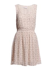 ONLY MITTA PARTY SL SMOCK DRESS AOP - SILVER PEONY