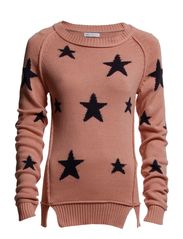 ONLY STARS LS PULLOVER TI - MISTY ROSE