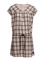 ONLY AMERICANA SS DRESS TI - CLOUD DANCER