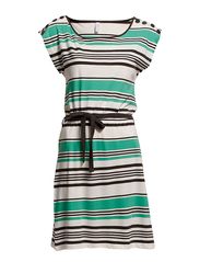 ONLY HARRIET BUTTON SS DRESS BOX - CLOUD DANCER
