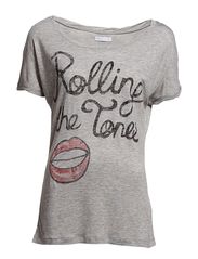 ONLY FRESH SS TOP - LIGHT GREY MELANGE
