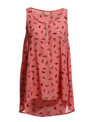 ONLY BIRDELLE TANK TOP WVN - PEACH BLOSSOM