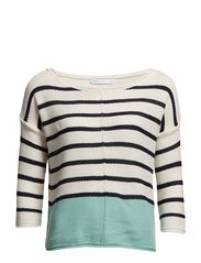 ONLY LEO STRIPE KNIT PULLOVER MHS