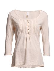ONLY POPPY SLUB 3/4 TOP JRS - SILVER PEONY