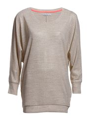 ONLY WILLA 3/4 LONG TOP RP1 - OATMEAL MELANGE