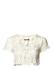 Pieces FERNANDA CHOCHET BOLERO - CREME-