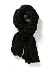 Pieces COSY KNIT SCARF 12 - BLACK