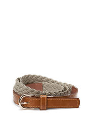 Pieces NADIA BRAIDED JEANS BELT - LIGHT GREY