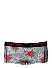 Pieces LOGO LADY BOXERS/JAN-SW - WHITE
