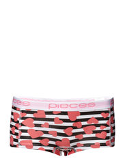 Pieces LOGO LADY BOXERS/EX PRINT FEB 12 - WHITE