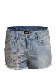 Pieces FUNKY GWEN STUD SHORTS/LIGHT BLUE DENIM