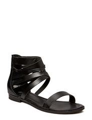 Pieces CONNIE LEATHER SANDAL BLACK