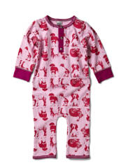 Pippi Night suit w/o feet -printed - Pink