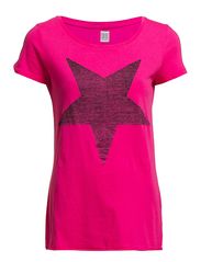 Saint Tropez TOP WITH STAR FRONT PRINT S/S