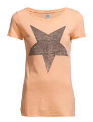 Saint Tropez TOP WITH STAR FRONT PRINT S/S