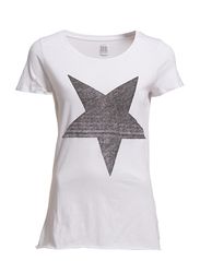 Saint Tropez TOP WITH STAR FRONT PRINT S/S