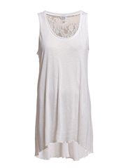 Saint Tropez FABRIC MIX TOP WITH LACE BACK