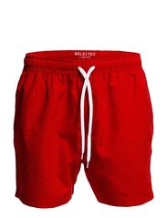 Selected Classic colour swimshorts BOX C - True red