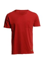 Selected Dave ss o-neck NOOS J - Washed Cinnabar